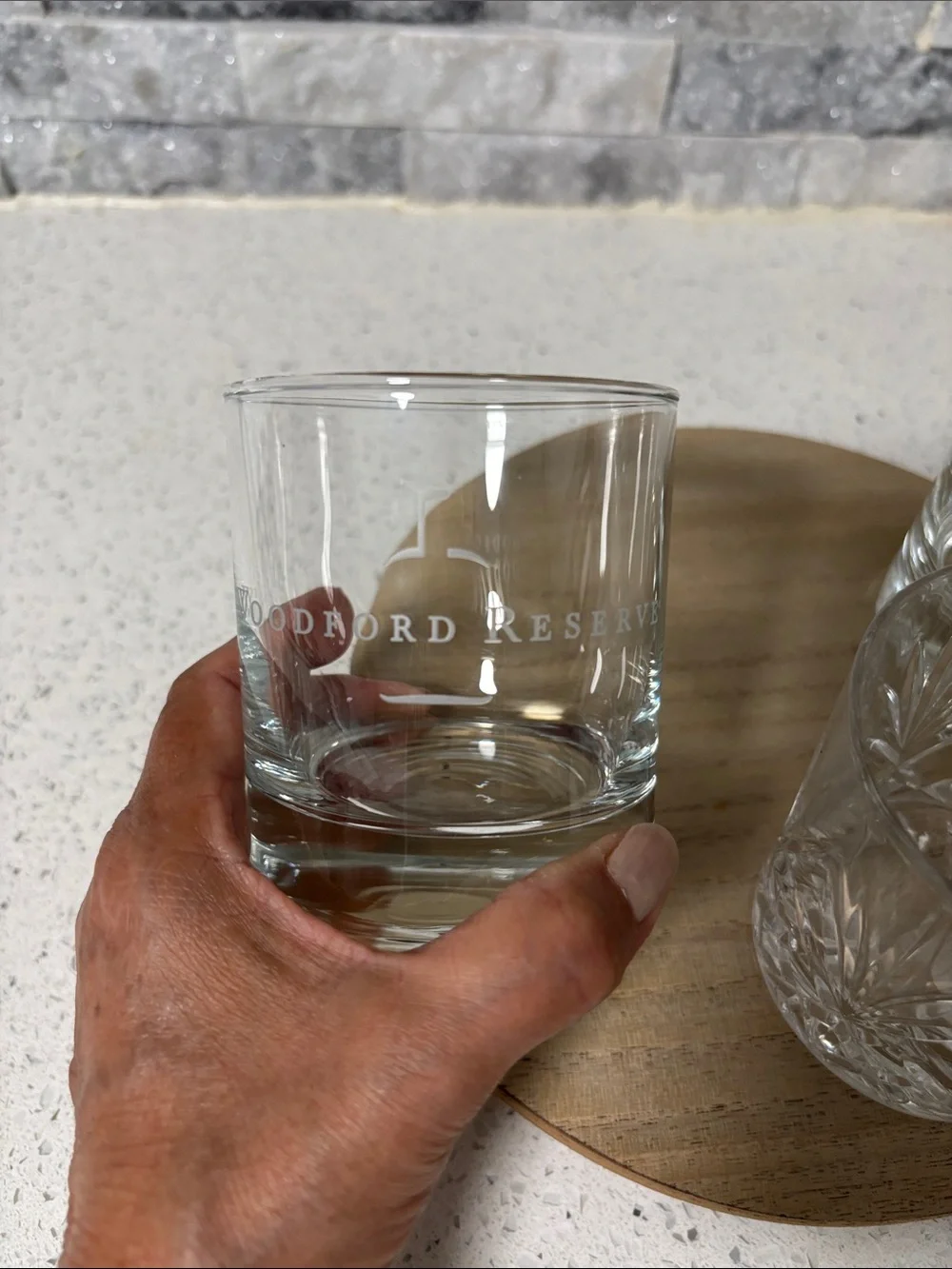 Woodford Reserve Glass Bourbon Whiskey   Lowball On The Rocks Glasses Set of 3